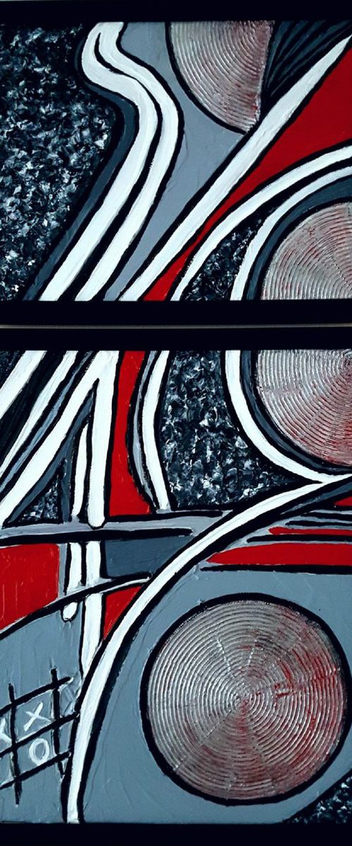 THE TIME TRAVELLER | DIPTYCH | FRAMED by Jenny Tsoneva