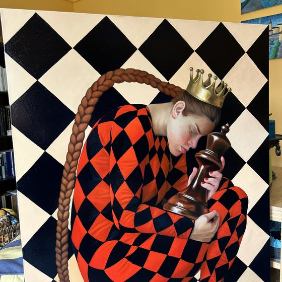 The Checkmate Original Oil Painting