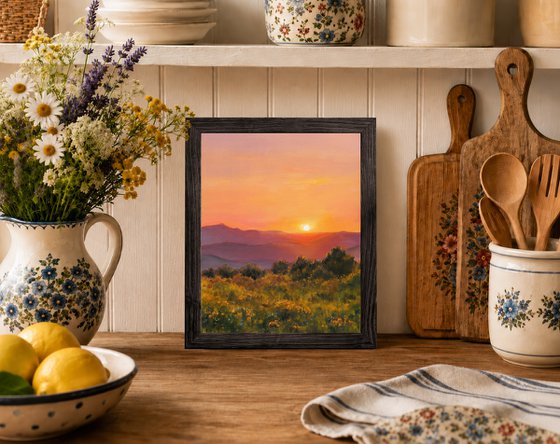 California golden hour landscape