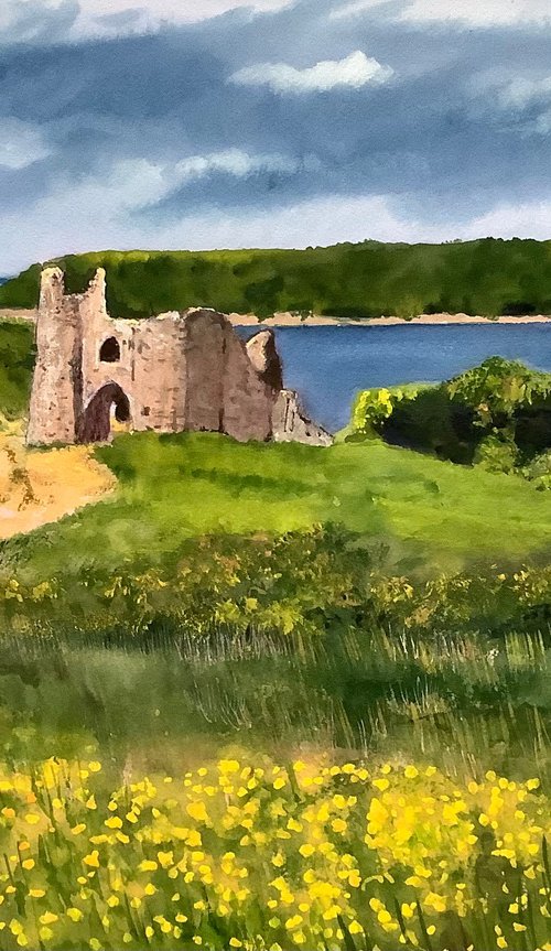 Seascape, Pennard Castle by Darren Carey