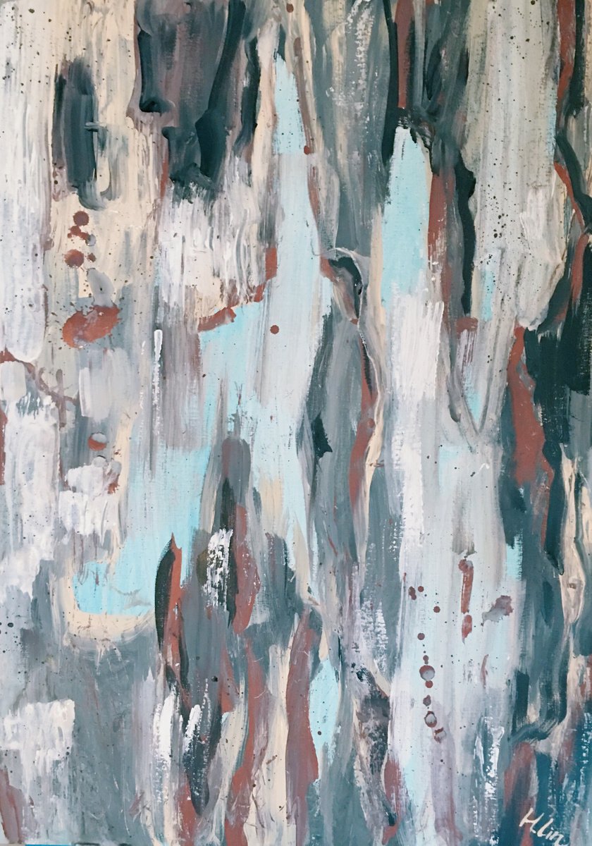 PRESENCE OF MIND - NOW - Eucalyptus Tree Bark - Framed by HSIN LIN