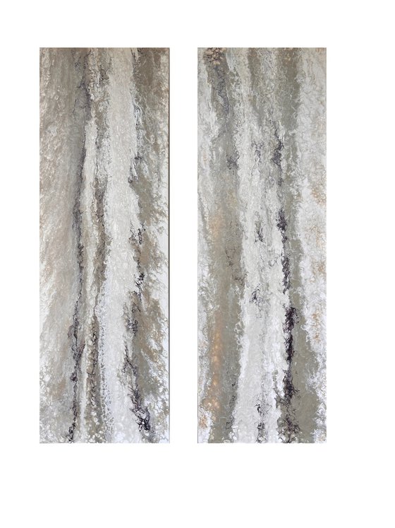 Diptych "Lithic Drift" (2 panel)