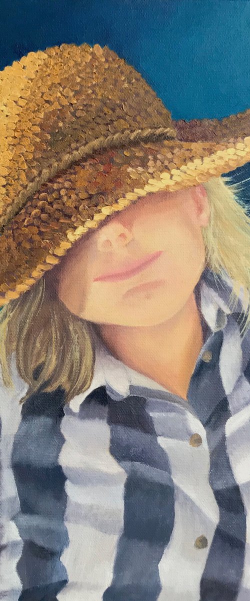 Girl in a Straw Hat by JANE  DENTON