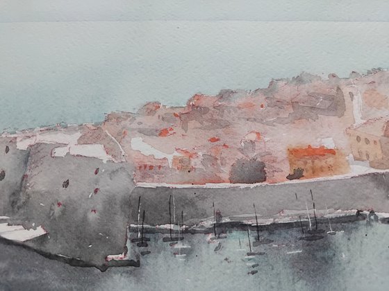 Sunny day above Dubrovnik Croa