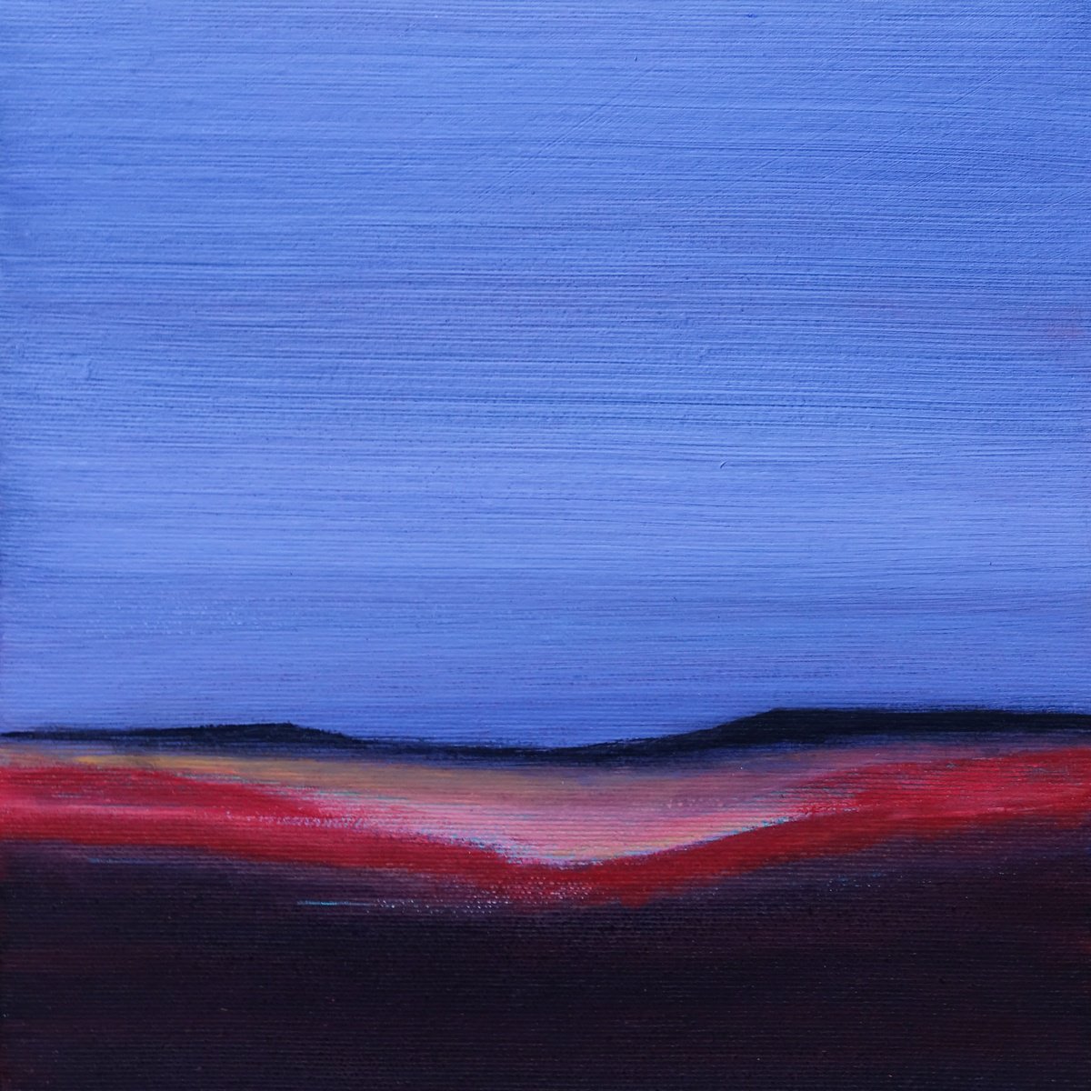 Abstract Landscape Acrylic Painting By Pier Maurizio Greco, 9 X 9", Mondi N. 20, Original Artwork