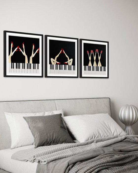 Triptych “Divas de Jazz” (Giclée prints)