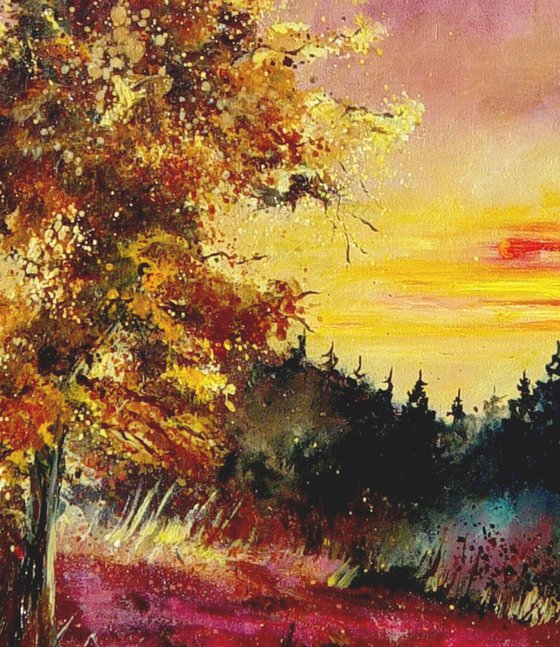 An oak in autumn