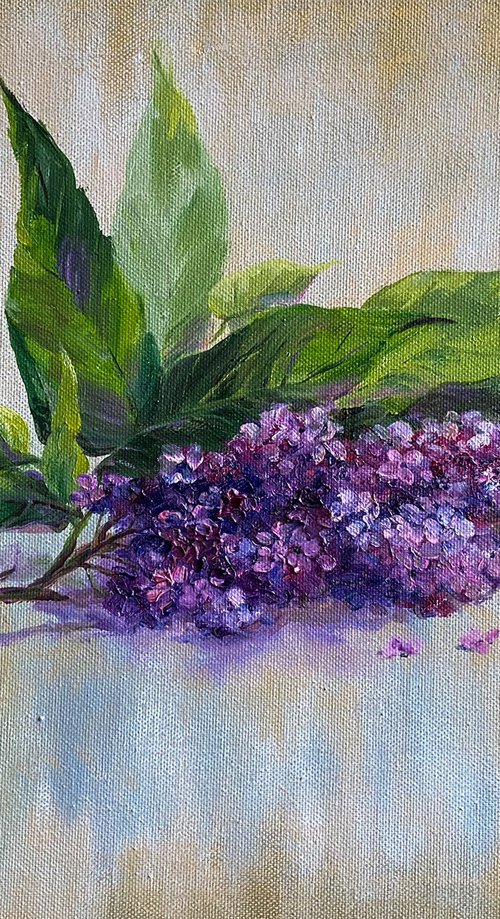 Lilac branch by Galyna Shevchencko