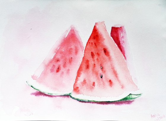 Watermelon art- Set of three