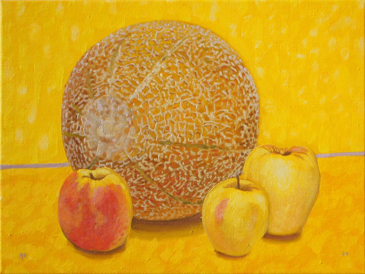 Melon and Apples by Richard Gibson