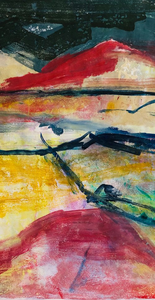 Landscape Monoprint 3 by Annie Meier