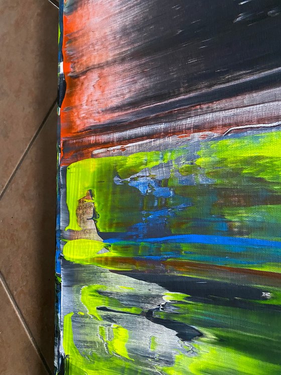 "Why Don't You Make Us" - Save As A Series - Original PMS Abstract Acrylic Painting Diptych on Hand-Stretched Canvas - 48" x 36"