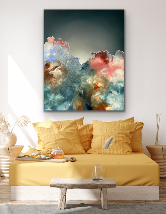 Atomic calm - Large oil on Canvas - 80cm x 100cm