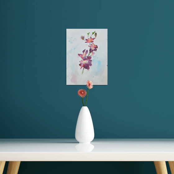 Purple Orchids floral art