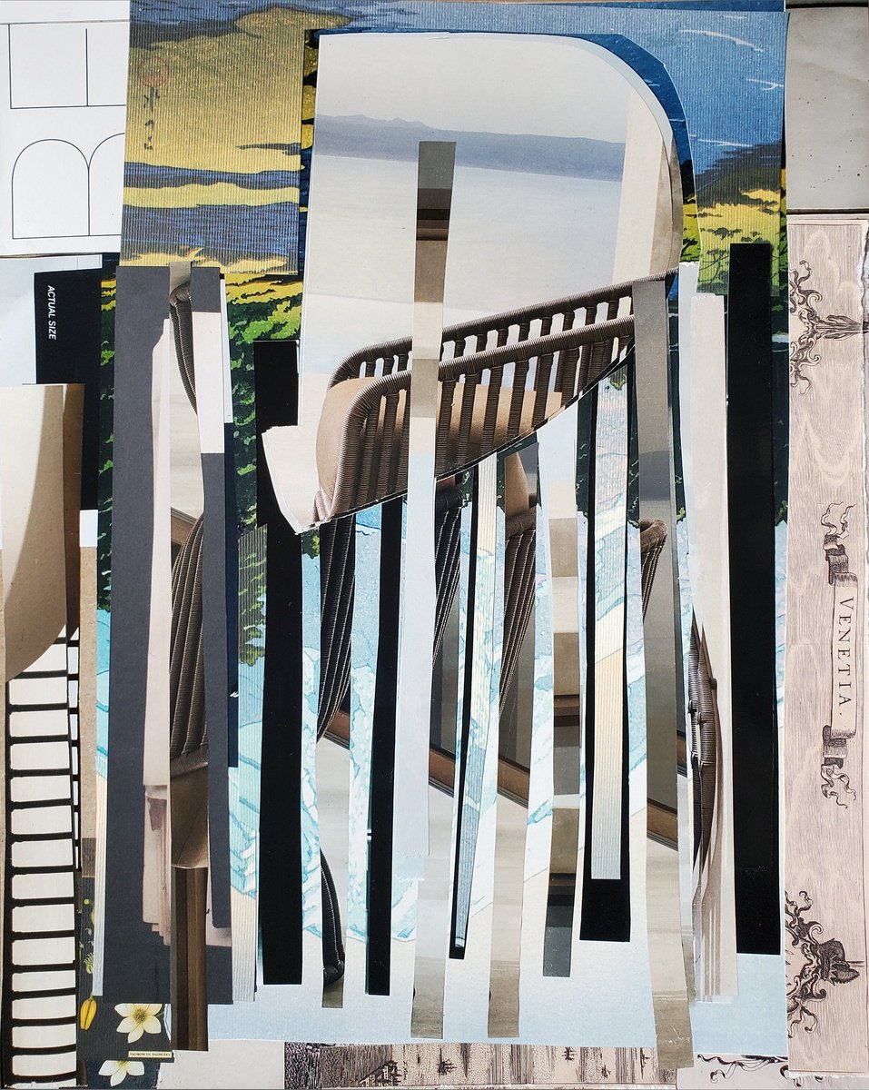 Geometric Abstract Collage By Shelton Walsmith, 11 X 14", Best Trips Dissected, Original Artwork