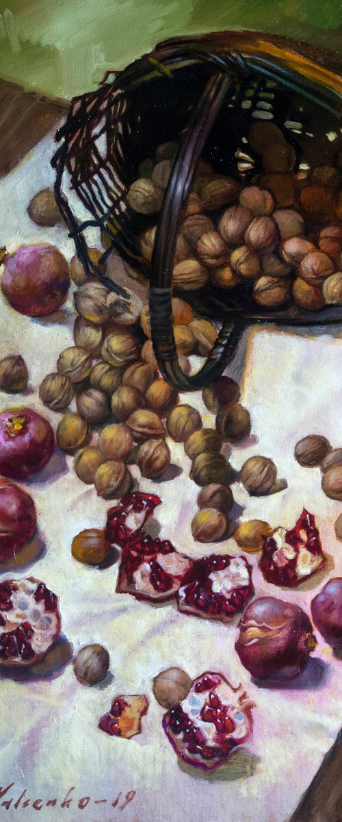 Still life with nuts by Sergei Yatsenko