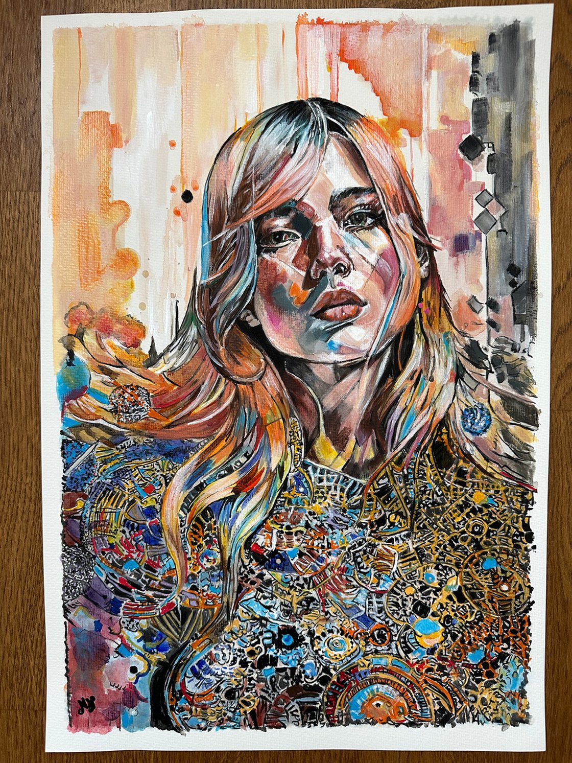 Original Acrylic Painting - Patterns of the Soul by Misty Lady - M