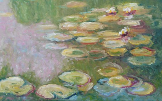 Replica of Monet's water lilies