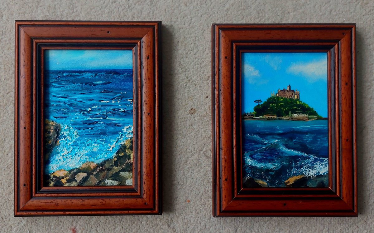 Impressionistic Landscape Oil Painting By Ira Whittaker, 12 X 8, Mystic Coast, Original Artwork