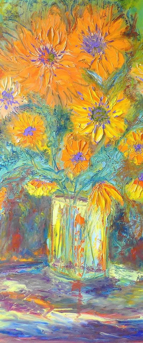 Spanish Sunflowers by Lesley Blackburn