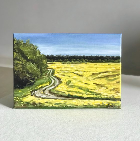 Original oil landscape on canvas 18x26cm