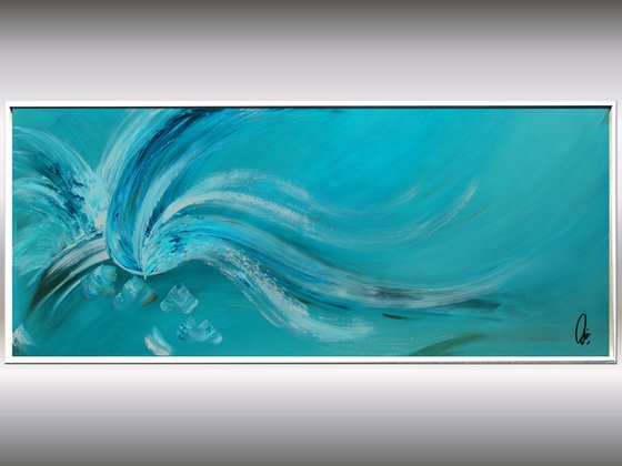 Breakthrough - Abstract Art - Acrylic Painting - Canvas Art - Framed Painting - Abstract Sea Painting - Ready to Hang