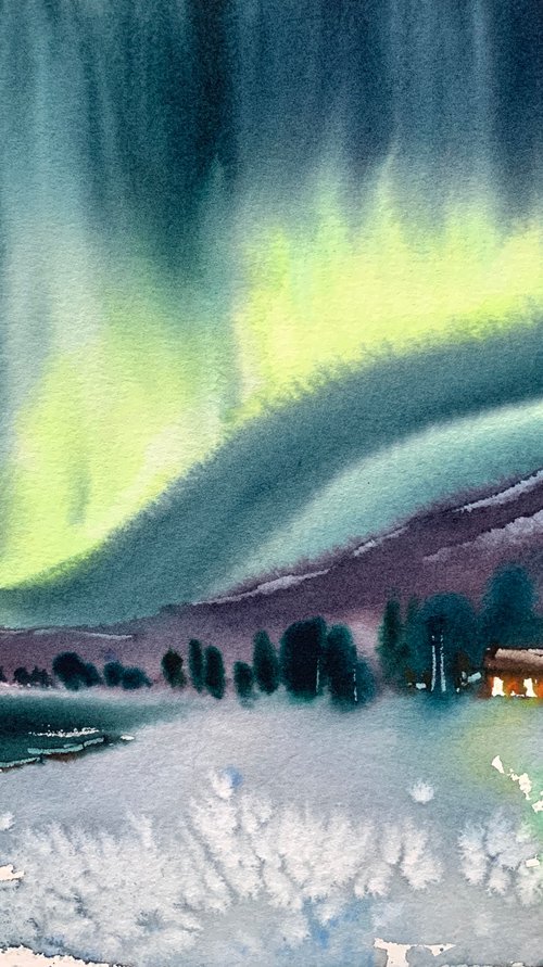 Aurora borealis #5 by Eugenia Gorbacheva