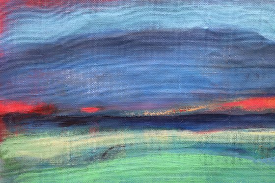 Landscape with Blue Cloud