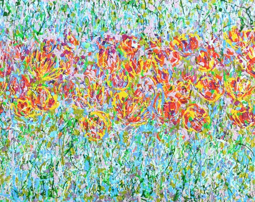 Summer Tulip Meadow by Lesley Blackburn