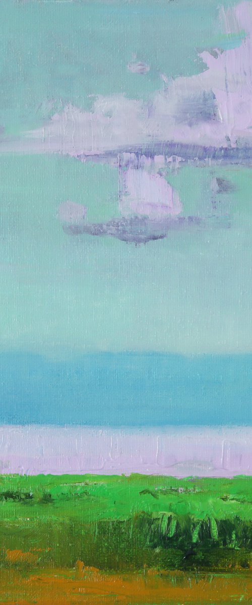 Morning Running 12x12" Acrylic, Oil by Bo Kravchenko by Bo Kravchenko