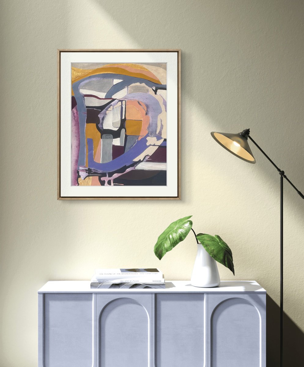 Abstract Acrylic Painting By Yulia Lazorenko, 14 X 18", Spring Vibes #12, Original Artwork