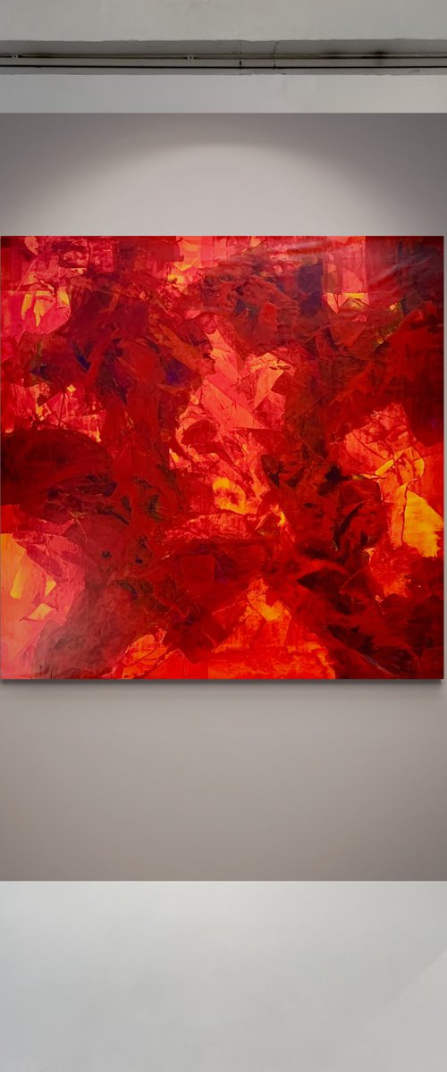 Red abstract 4424 Terra M by Anita Kaufmann