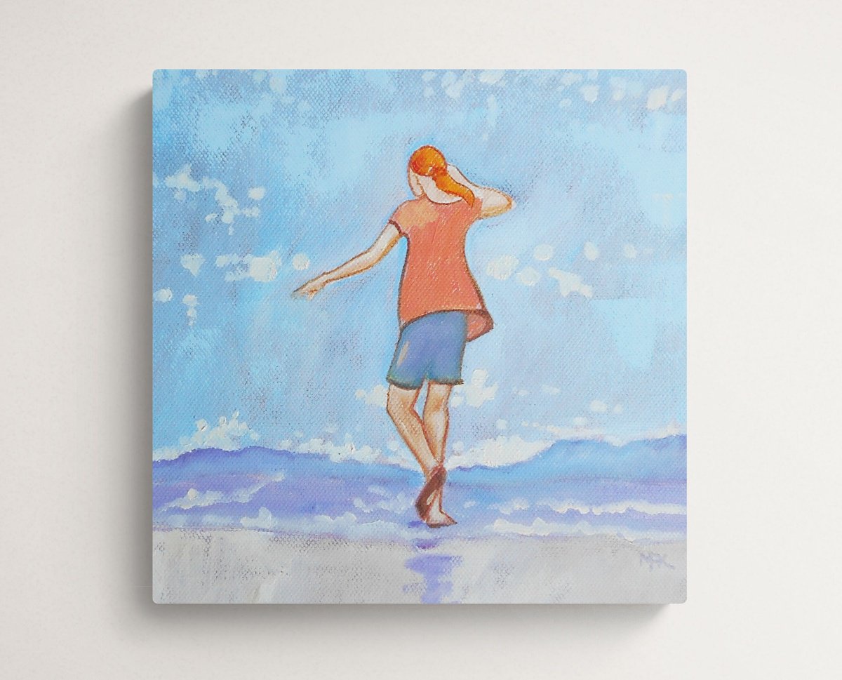 Girl In Red T Shirt By Mary Kemp, 12 X 12, Artwork For Sale On Artfinder