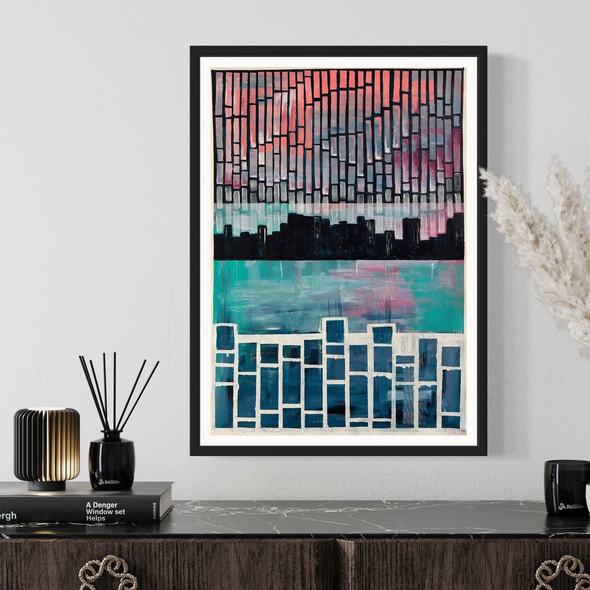 Abstract Landscape Acrylic Painting By Samantha Malone, 19 X 27", Horizon: Waiting In Quiet, Original Artwork