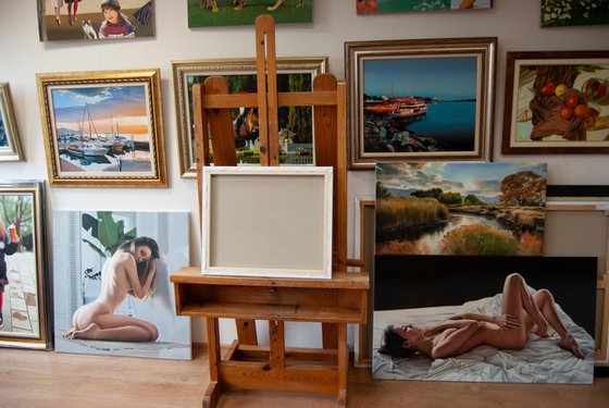 Still life with cherries