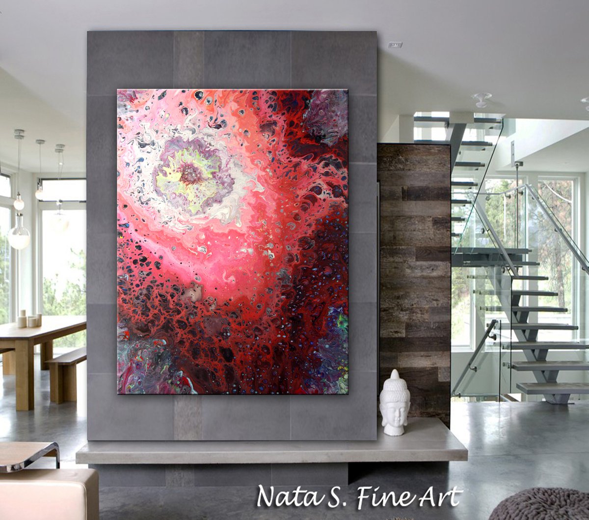Large Abstract Painting 36 x 48 by Nataliya Stupak