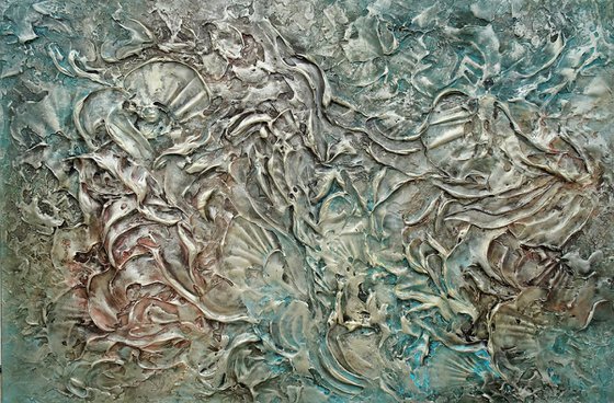 NATURAL BEAUTIES. Extra Large Abstract Textured Painting