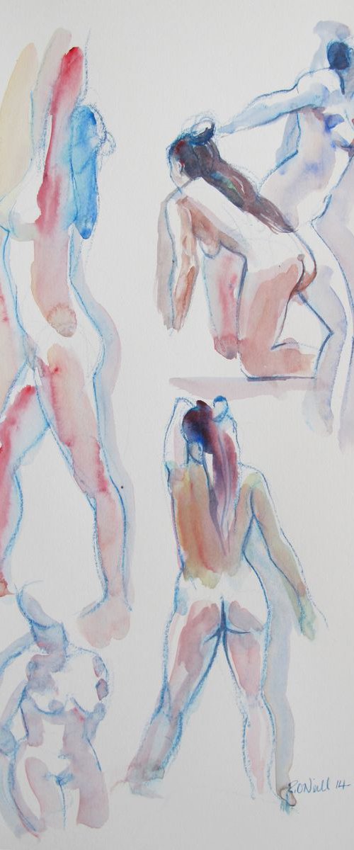 female nude in various poses by Rory O’Neill