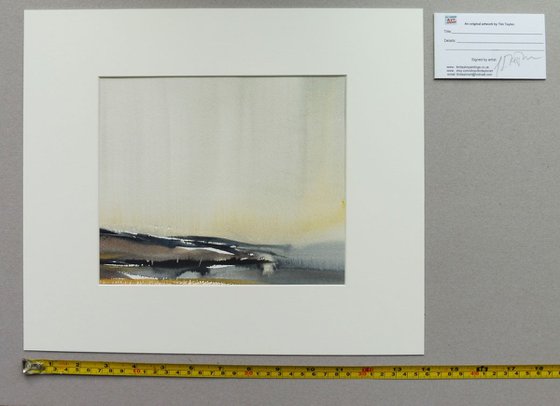 COAST MIST, East Prawle, Devon. Original Watercolour Landscape Painting. With mount (mat).