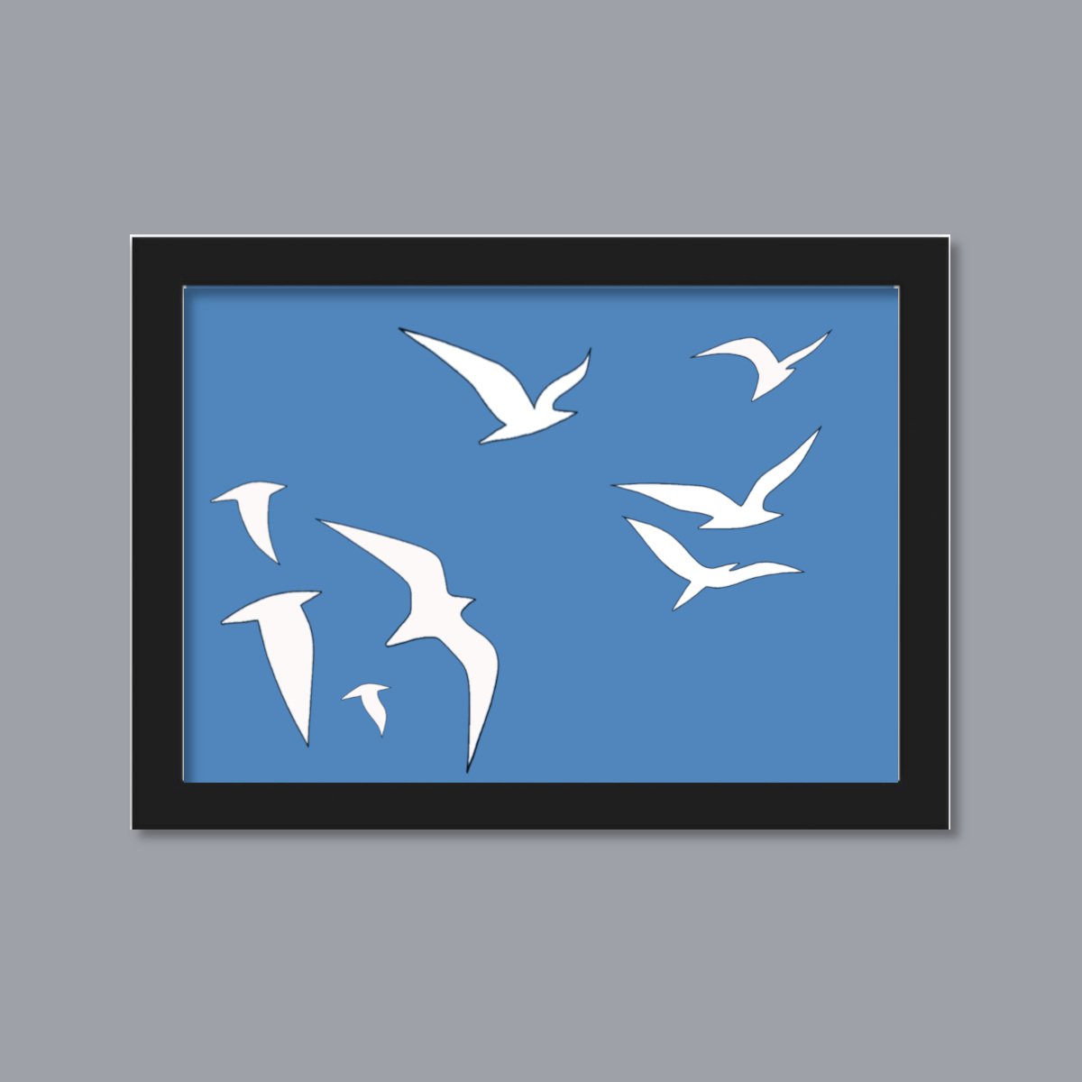 In the Sky #44 - Enhanced Matte Paper Framed Print - Ready to Hang by Marina Krylova