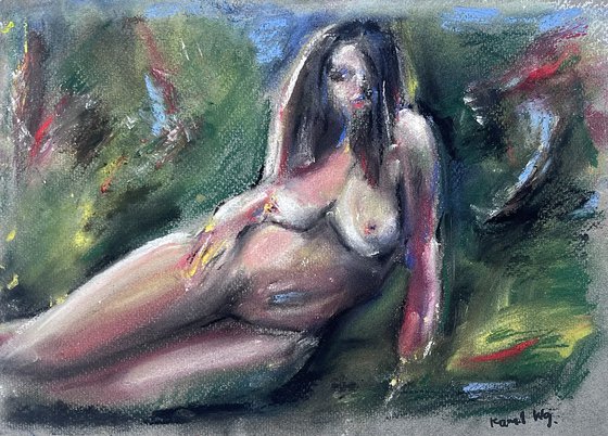 Woodland Nude (Pastel Study II)