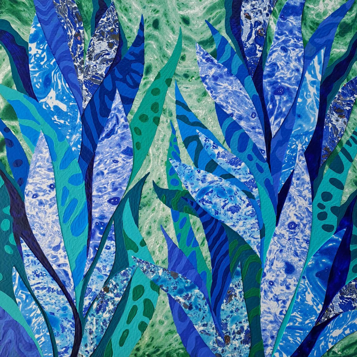 Emerald Oasis By Mariia Raskin, 10 X 10, Artwork For Sale On Artfinder