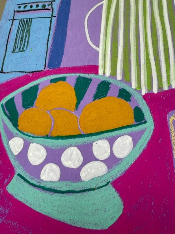 Pink Tulips and Purple Morning