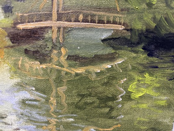 Small drawbridge. Pleinair