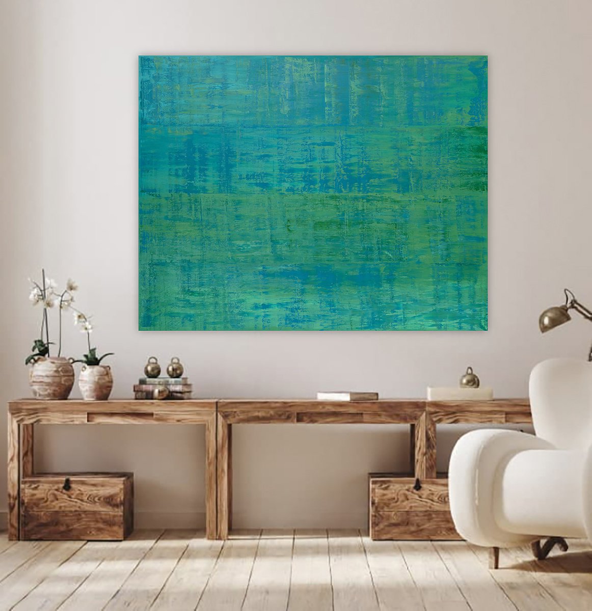 Abstract Oil Painting By Nataliia Sydorova, 75 X 59", Garda, Original Artwork