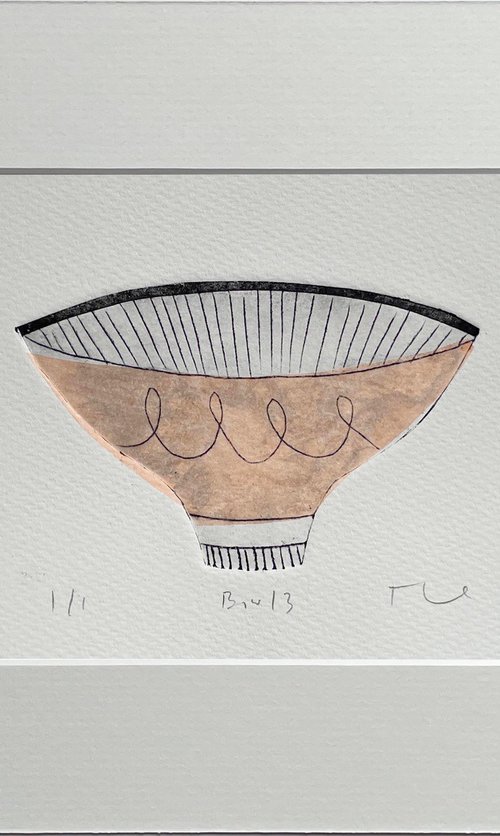 Midcentury Bowl No.3 original drypoint by Francesca Iannaccone