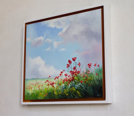 LANDSCAPE WITH POPPIES