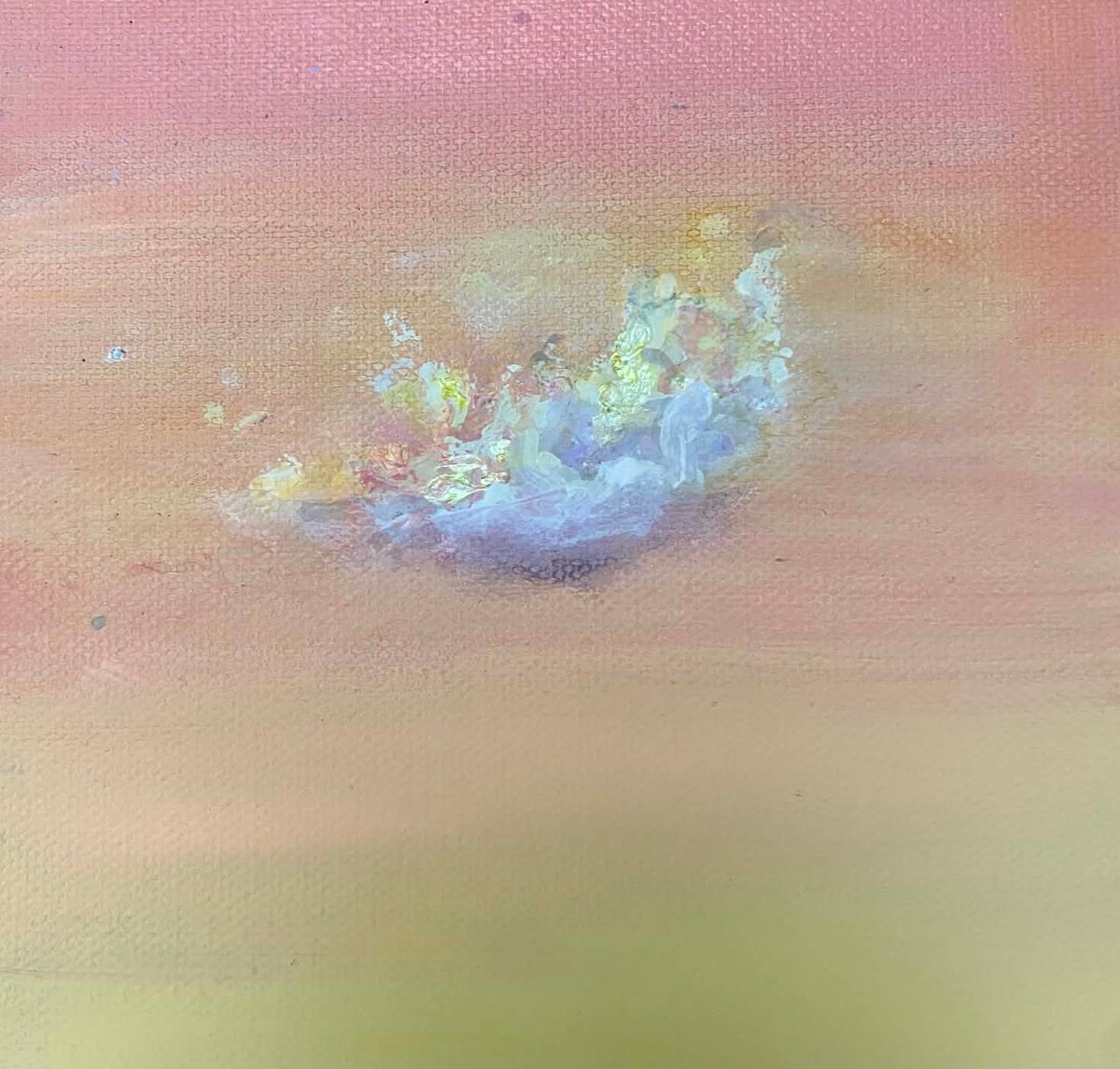 Surrealistic Acrylic Painting , Cloud Series: Sunrise By Samah Kthar, 6 X 6, Artwork For Sale On Artfinder