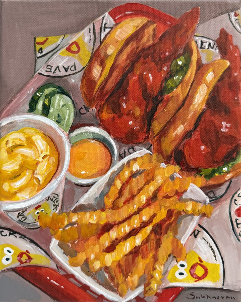 Impressionistic Still Life Acrylic Painting By Victoria Sukhasyan, 8 X 10", Dave