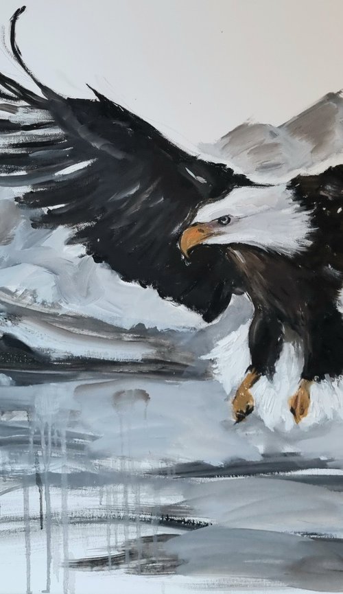Watch out! Eagle painting by Inara Axelsson